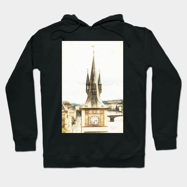 Clock Tower on the Smetana Museum Hoodie by dianecmcac